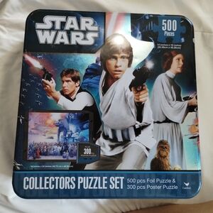 Star Wars Collectors Puzzle Set 500 Pc Foil Puzzle & 300 Pc Poster Puzzle